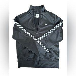 VANS Checkered Black Zip Jacket XS Juniors/Women’s